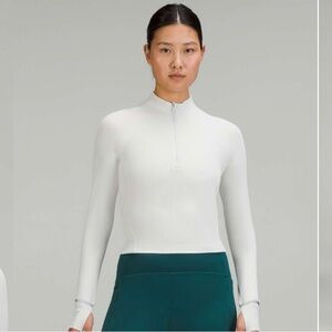 LULULEMON It’s Rulu Half Zip - running top - size 8 - light vapor